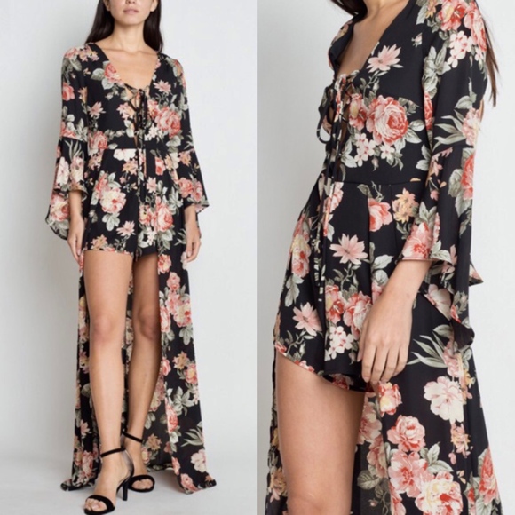 Floral Maxi Romper sold out - Picture 8 of 8